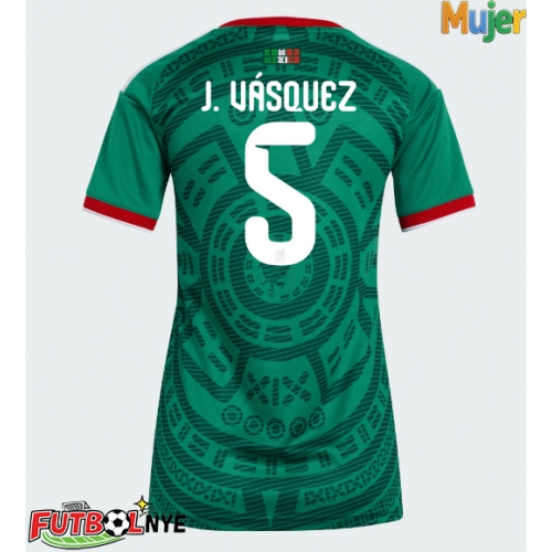 Camiseta México Johan Vasquez #5 Primera Equipación para mujer Mundial 2026 manga corta